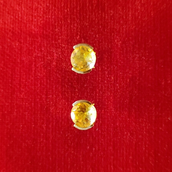 Vintage Jewelry - Citrine 2ctw 14K Yellow Gold Stud Earrings
